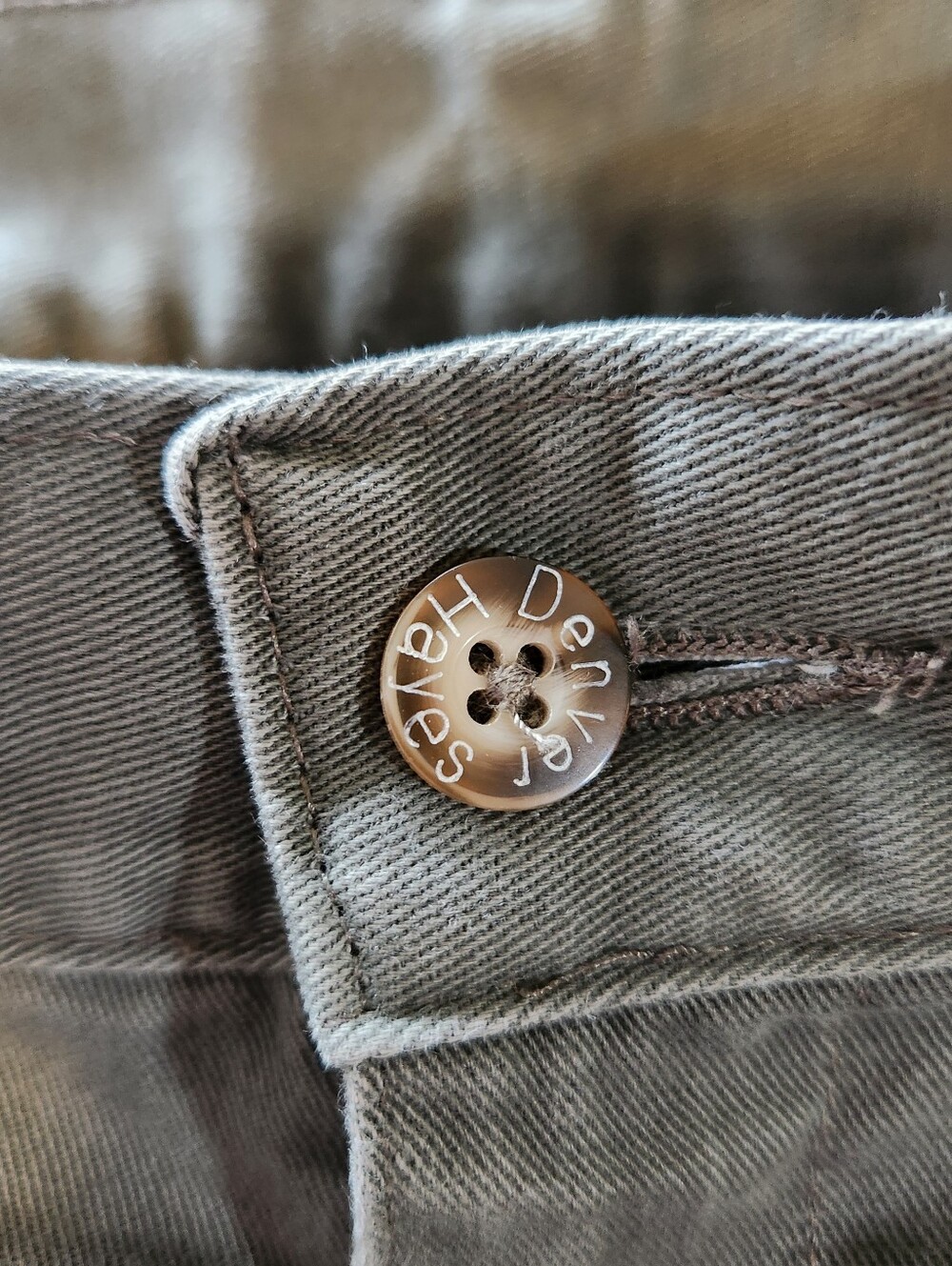 Denver Haynes VTG Olive Green Pleated Casual Pants Made In Canada Workwear - Picture 4 of 12